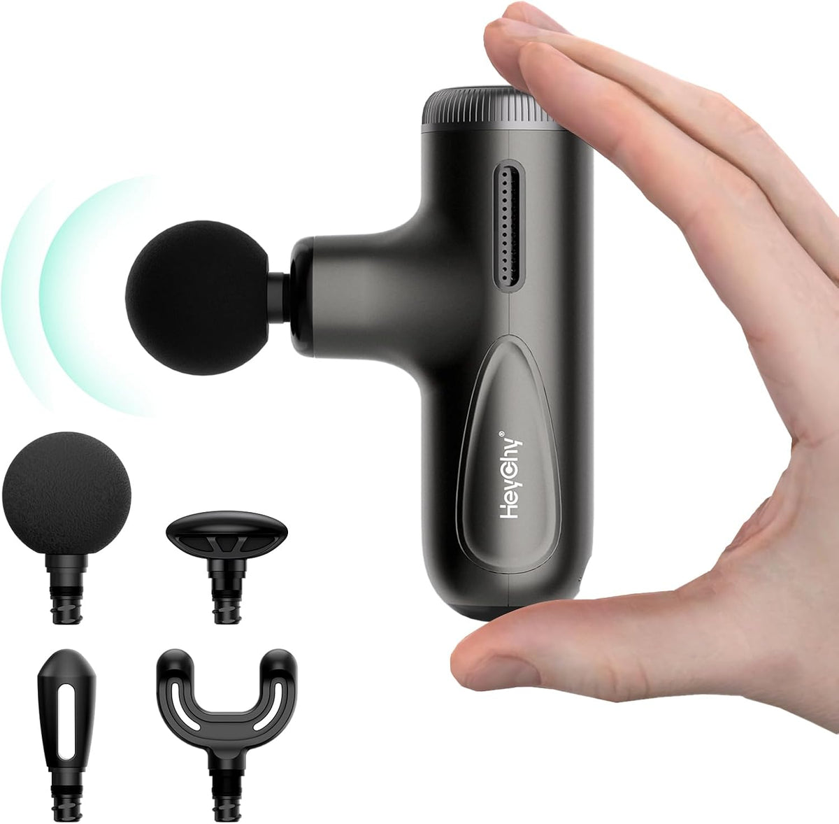 HEYCHY Mini Massage Gun (Adjustable Depth) - Dark Gray