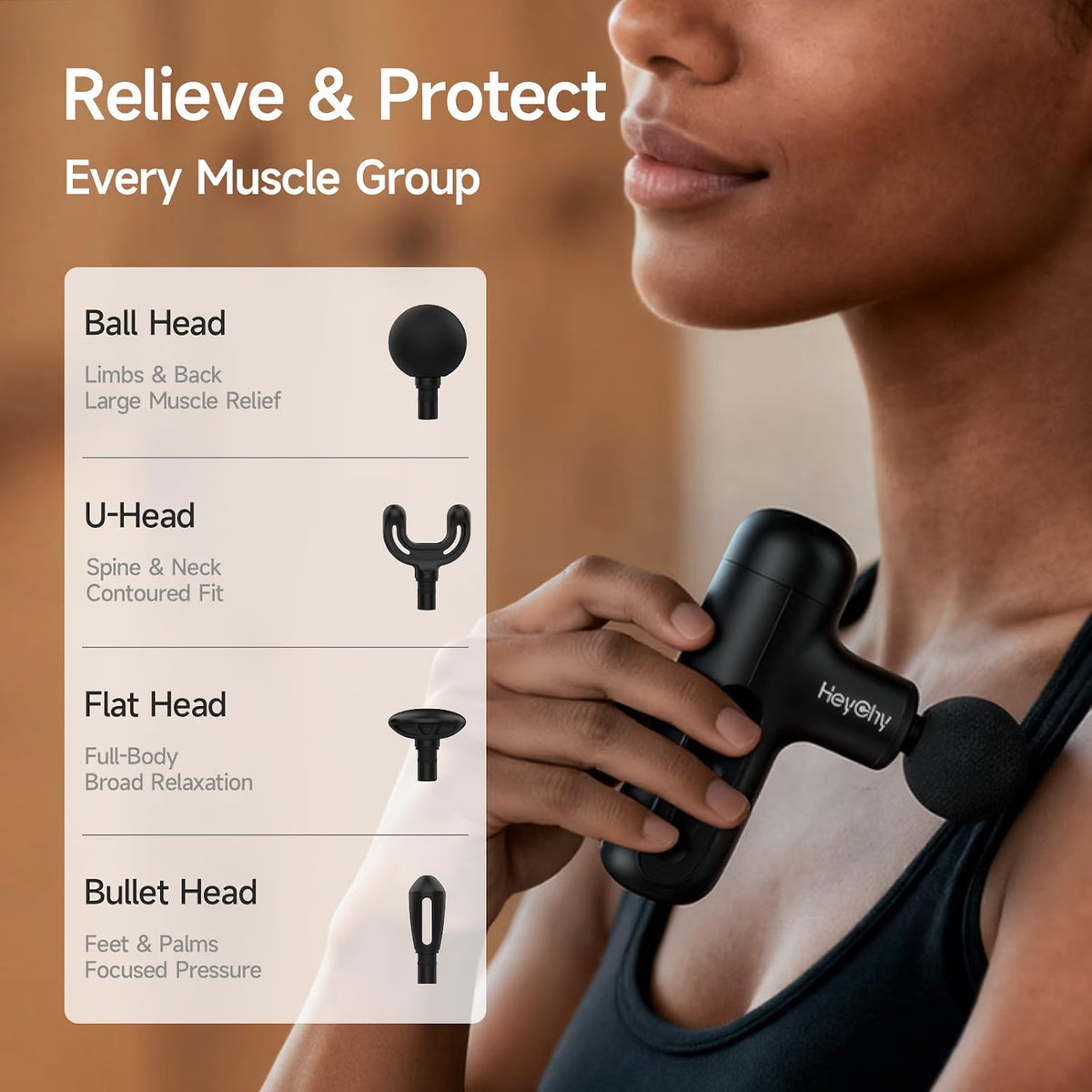 Super Mini Massage Gun Deep Tissue Portable Muscle Massager, 3000RPM