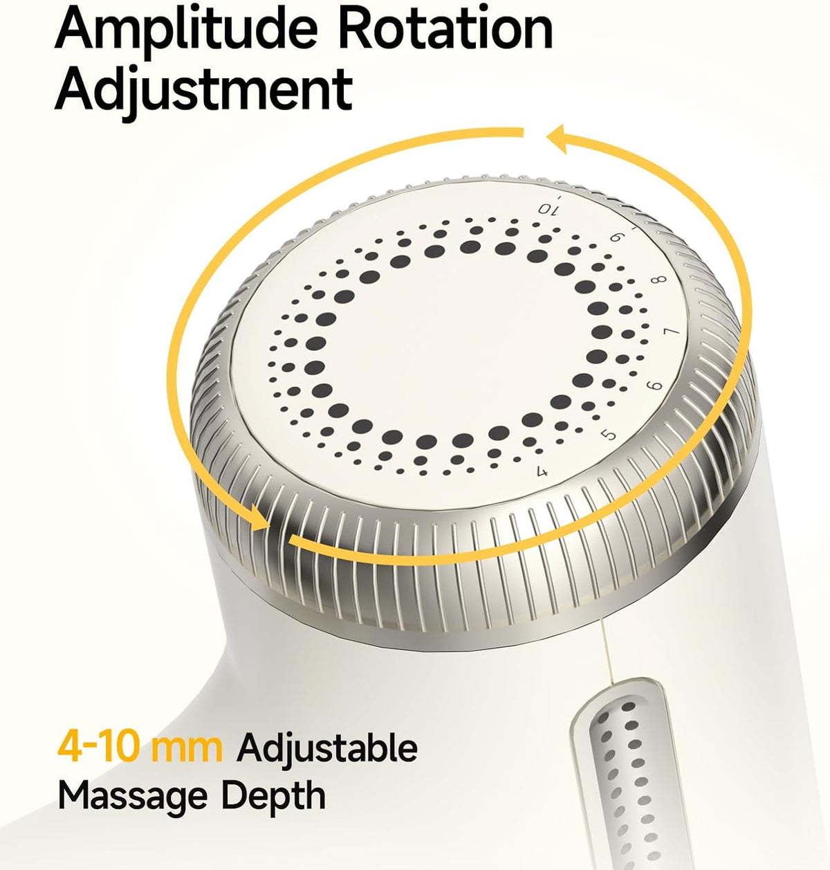 Mini Massage Gun Deep Tissue Muscle Massager Adjustable Depth, White